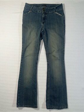 Vintage No Boundaries Low Rise Bootcut Denim Jeans Size 11 Y2K 2000s 90s